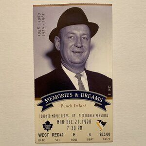 Toronto Maple Leafs vs Pittsburgh Penguins @ Maple Leaf Gardens 1998 Ticket Stub